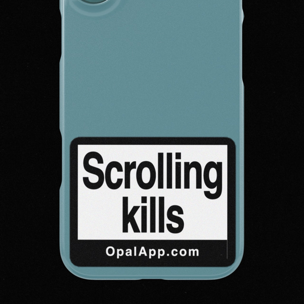 Scrolling Kills B&W - Opal App Sticker