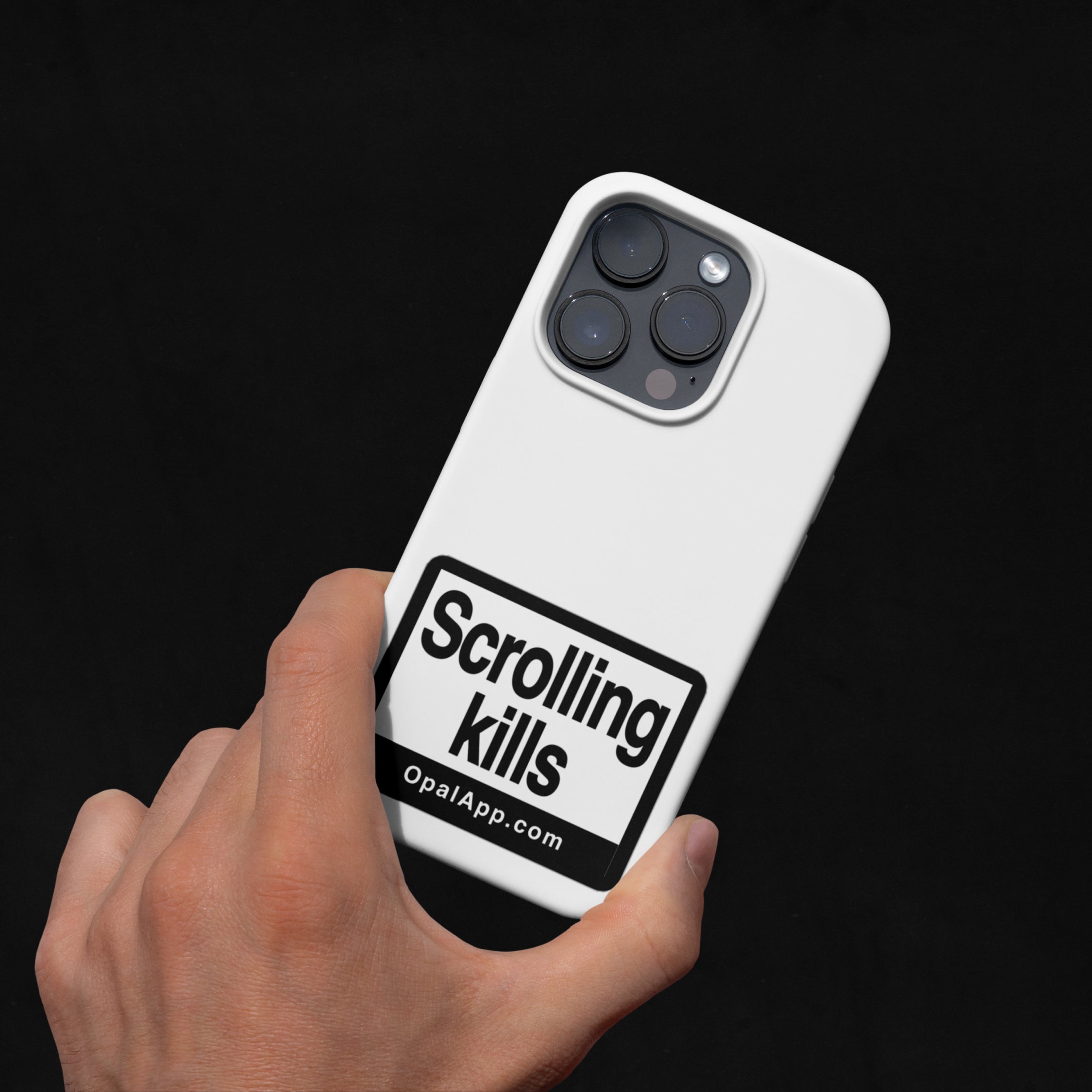Scrolling Kills B&W - Opal App Sticker